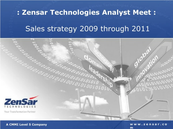 : Zensar Technologies Analyst Meet : Sales strategy 2009 through 2011