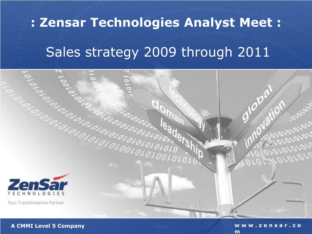 zensar technologies analyst meet sales strategy 2009 through 2011