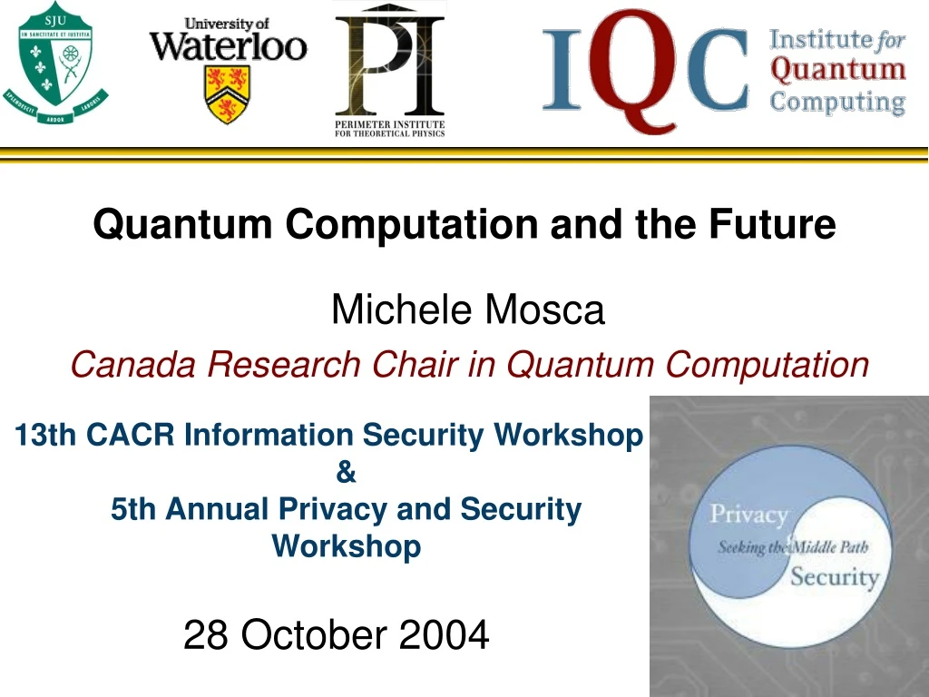 quantum computation and the future
