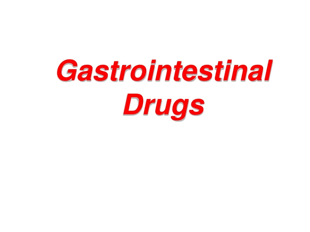 gastrointestinal drugs