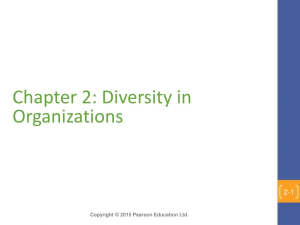 Chapter 2: Diversity in Organizations