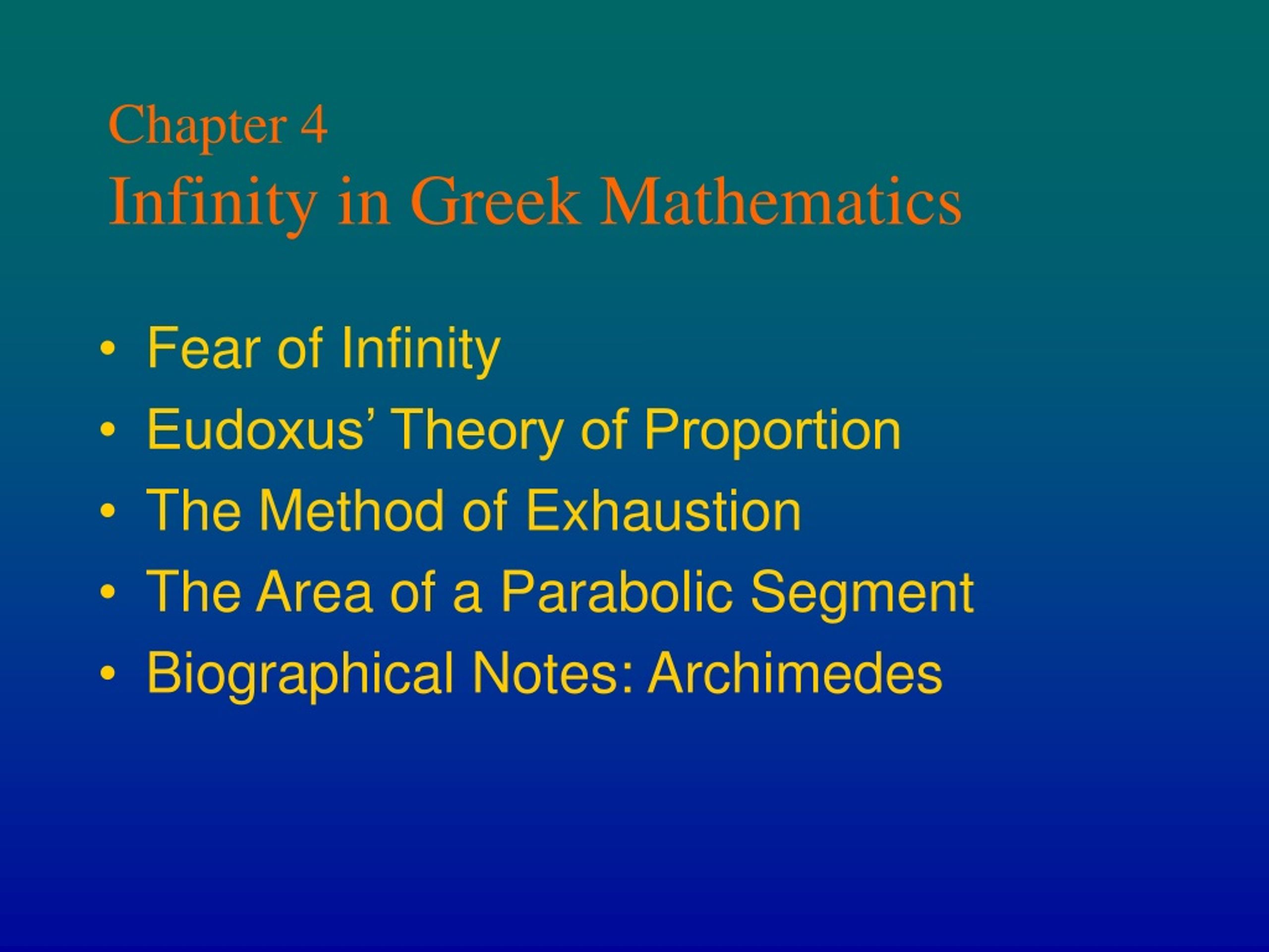 PPT - Greek Mathematics: Infinity Exploration and Innovations ...