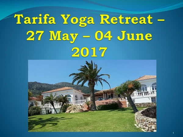 Tarifa Yoga Retreat – 27 May – 04 June 2017