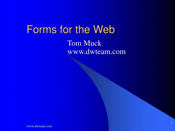 Forms for the Web