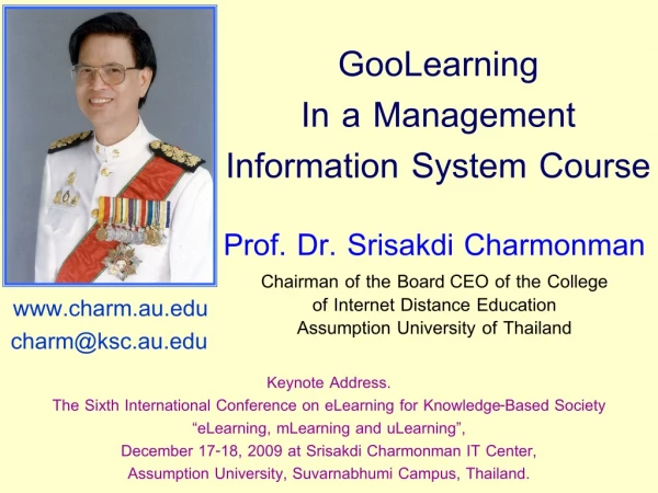 GooLearning In a Management Information System Course