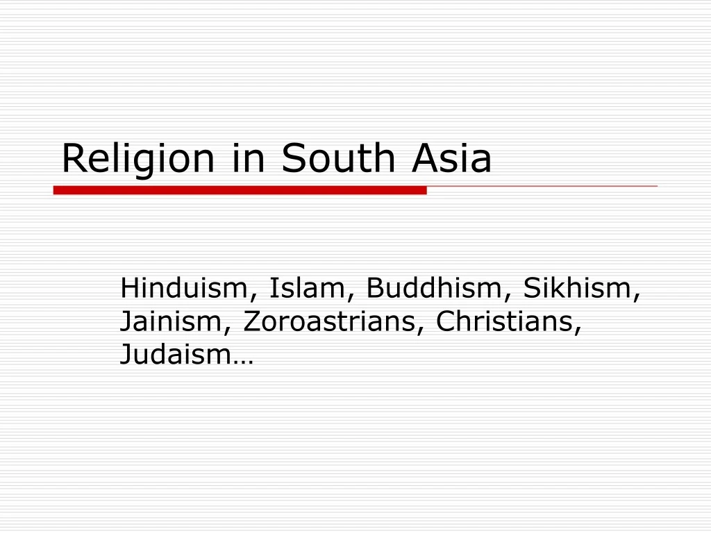 religion in south asia