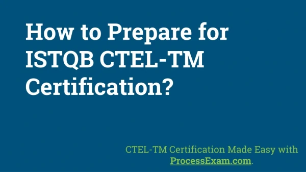 ISTQB Test Management (CTEL-TM) Certification | Preparation Tips
