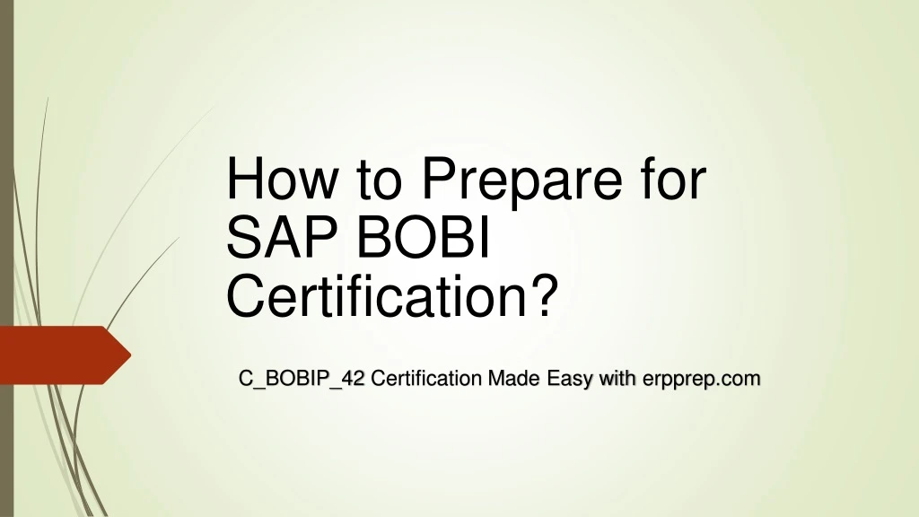 how to prepare for sap bobi certification