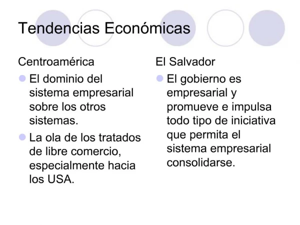 Tendencias Econ micas