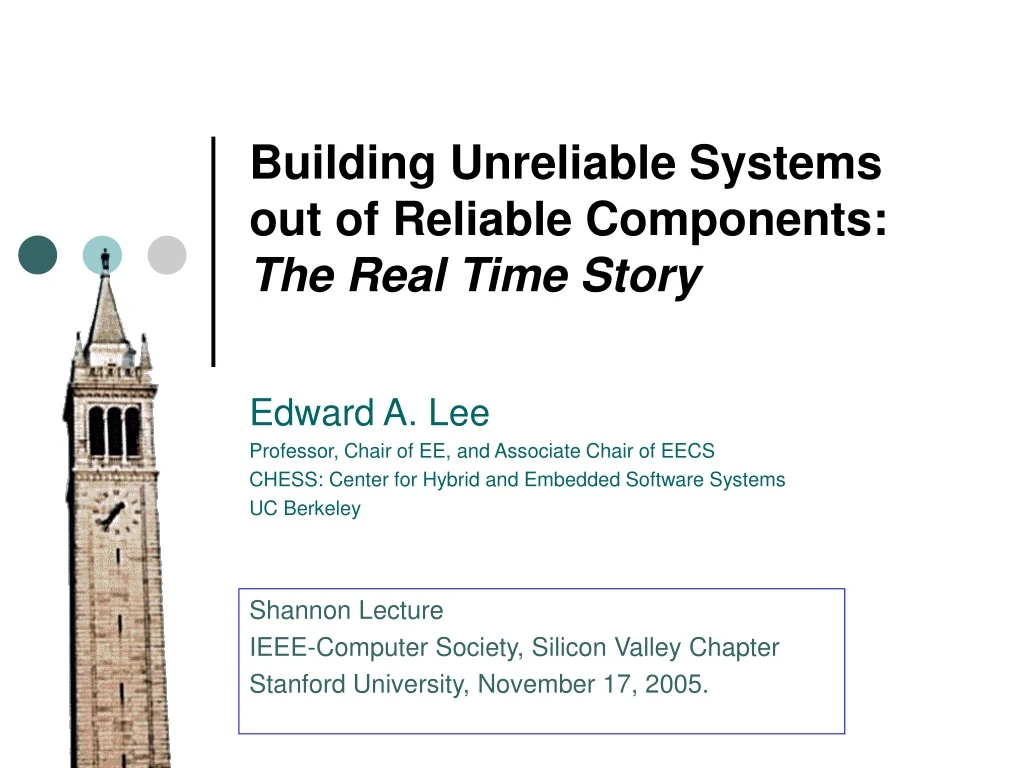 building unreliable systems out of reliable components the real time story
