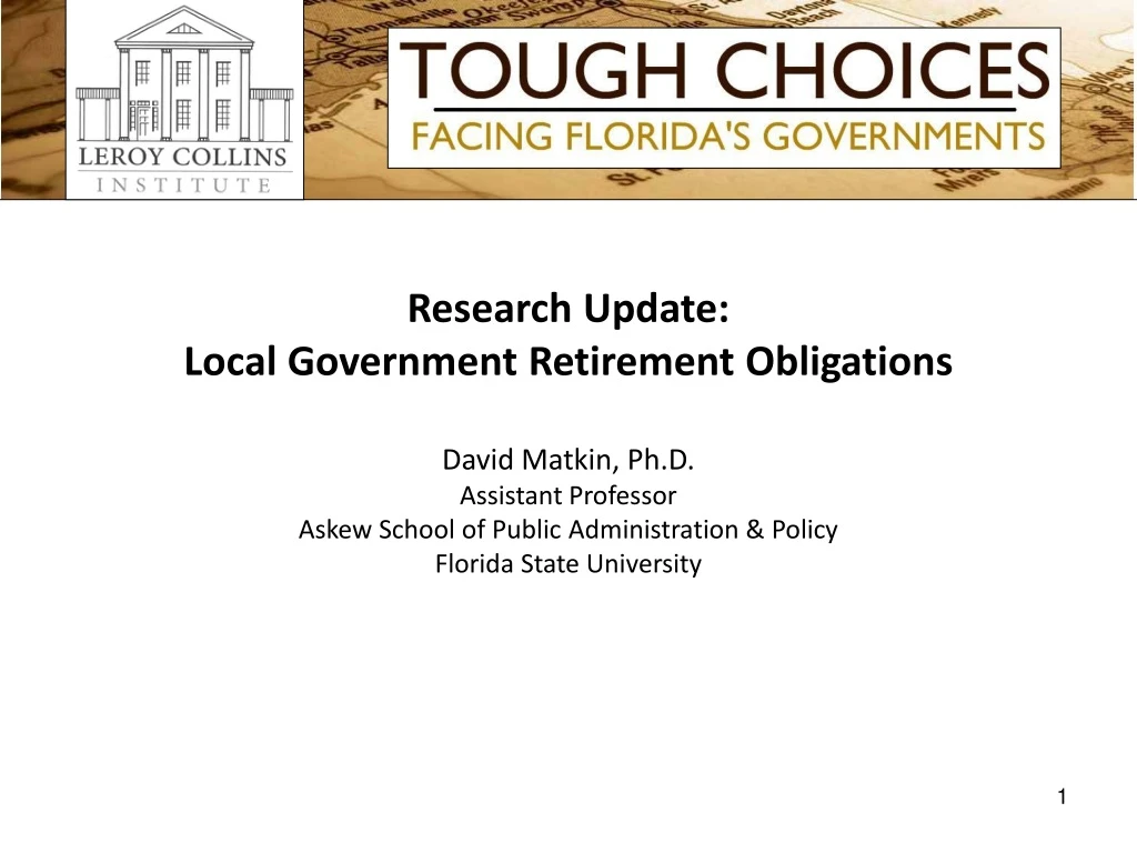 research update local government retirement