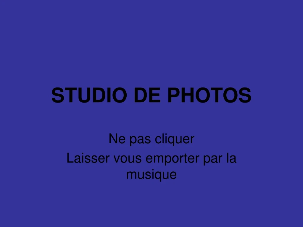 studio de photos