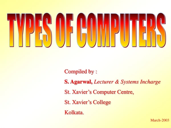 TYPES OF COMPUTERS