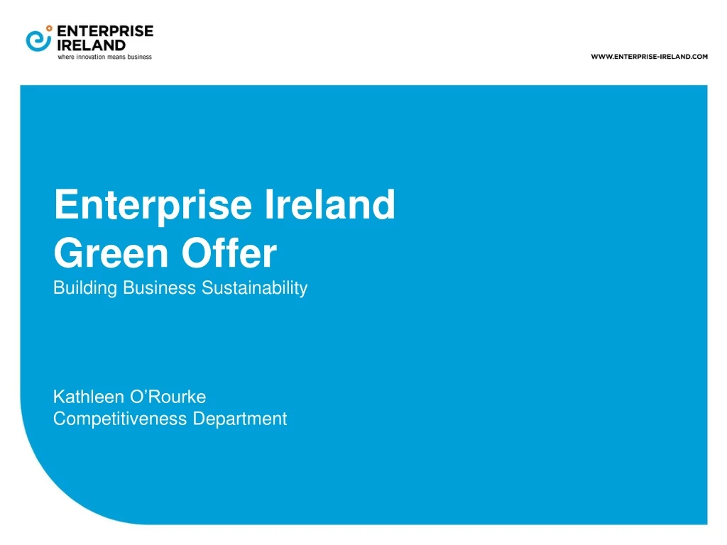 enterprise ireland green offer building business