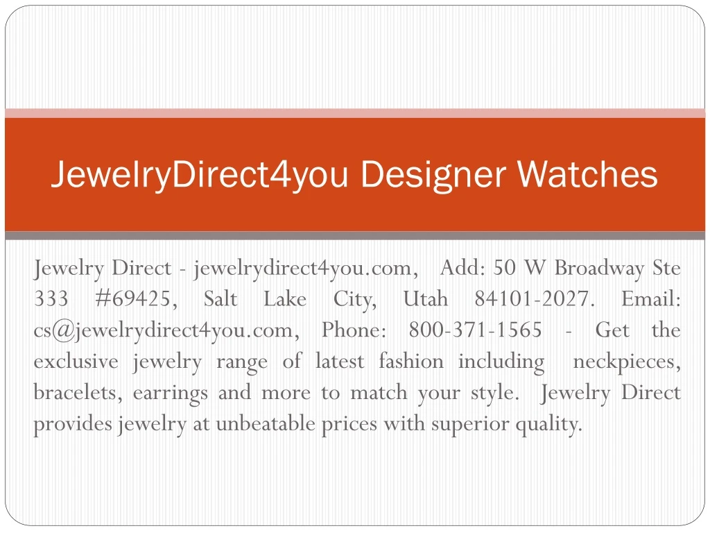 jewelrydirect4you designer watches