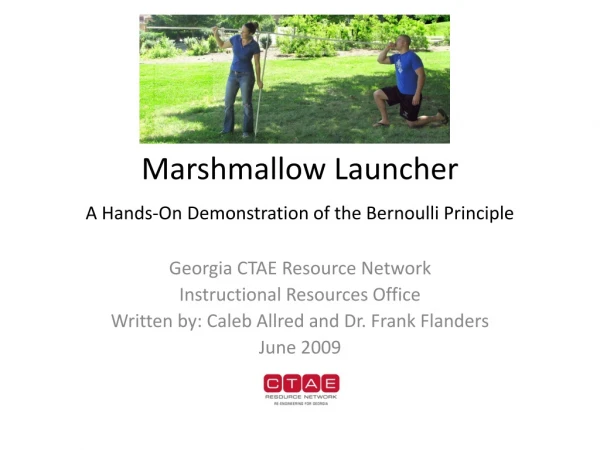 Marshmallow Launcher A Hands-On Demonstration of the Bernoulli Principle