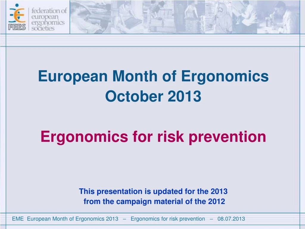 european month of ergonomics october 2013