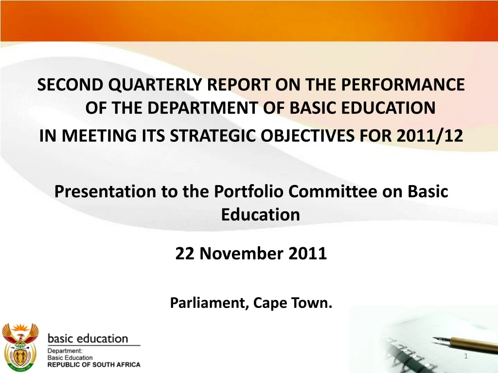 second quarterly report on the performance