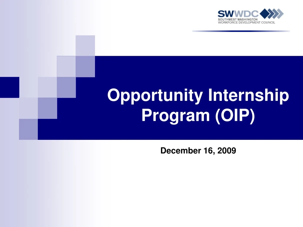 opportunity internship program oip