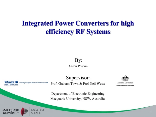 Integrated Power Converters for high efficiency RF Systems