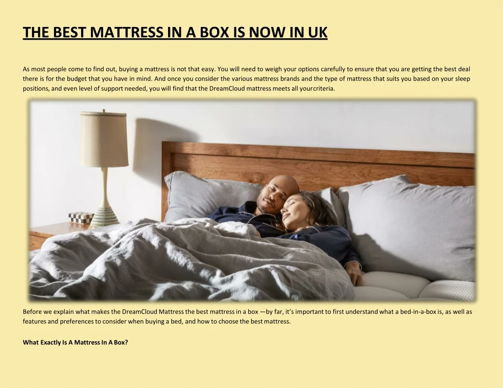 the best mattress in a box is now in uk