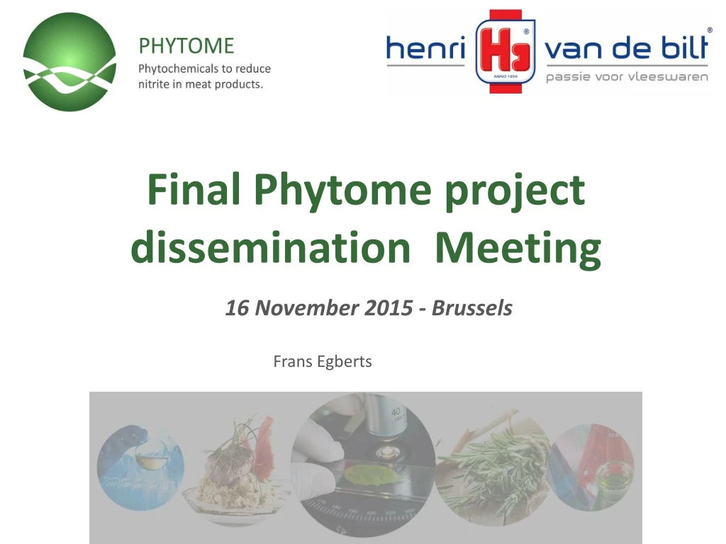 final phytome project dissemination meeting