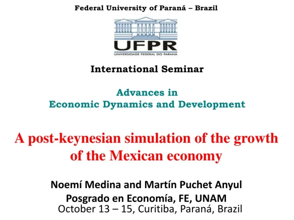 International Seminar Advances in Economic Dynamics and Development
