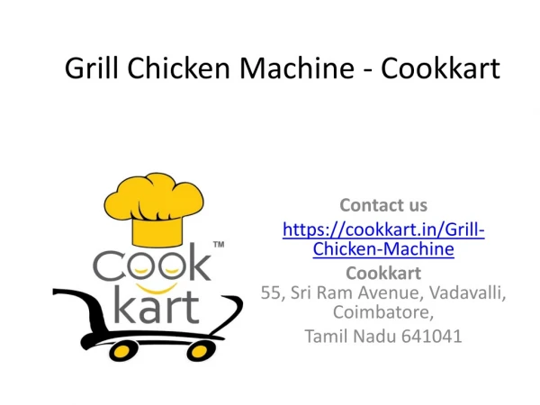 Buy Grill Chicken Machine at Cookkart