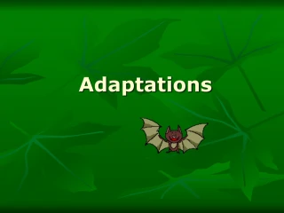 Adaptations - slide 1