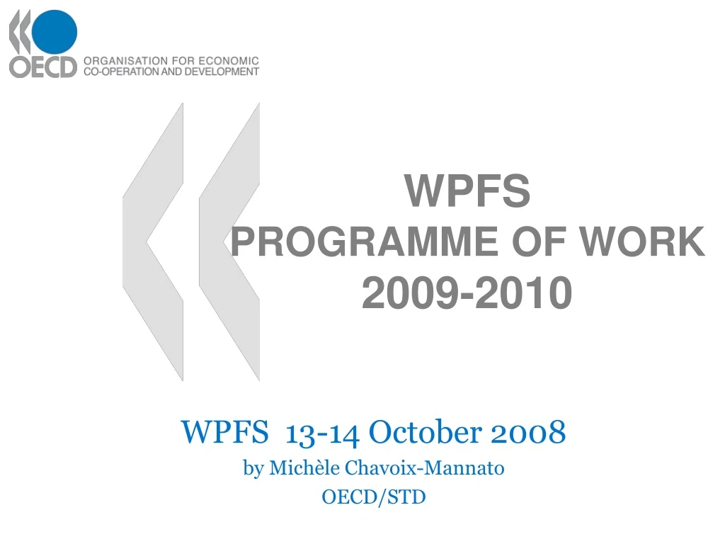 wpfs programme of work 2009 2010