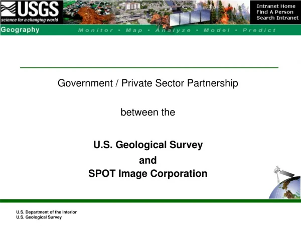 Government / Private Sector Partnership between the U.S. Geological Survey and