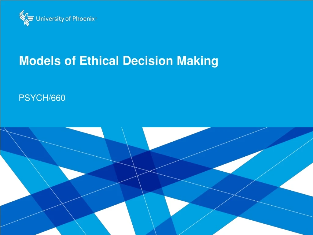 models of ethical decision making