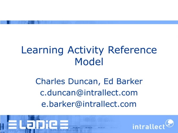 Learning Activity Reference Model