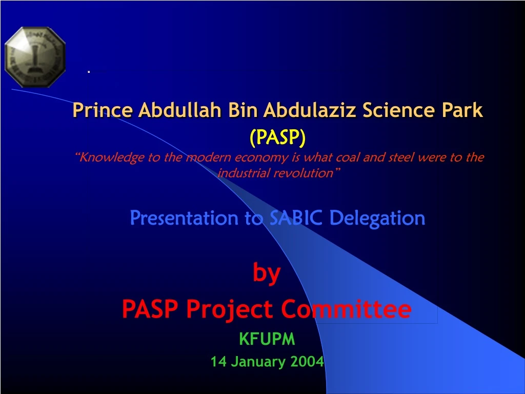 by pasp project committee kfupm 14 january 2004