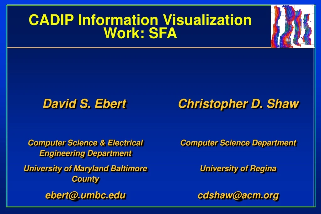 cadip information visualization work sfa