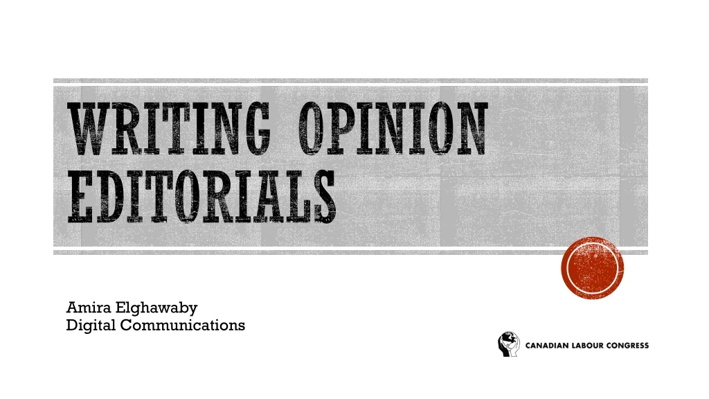 writing opinion editorials