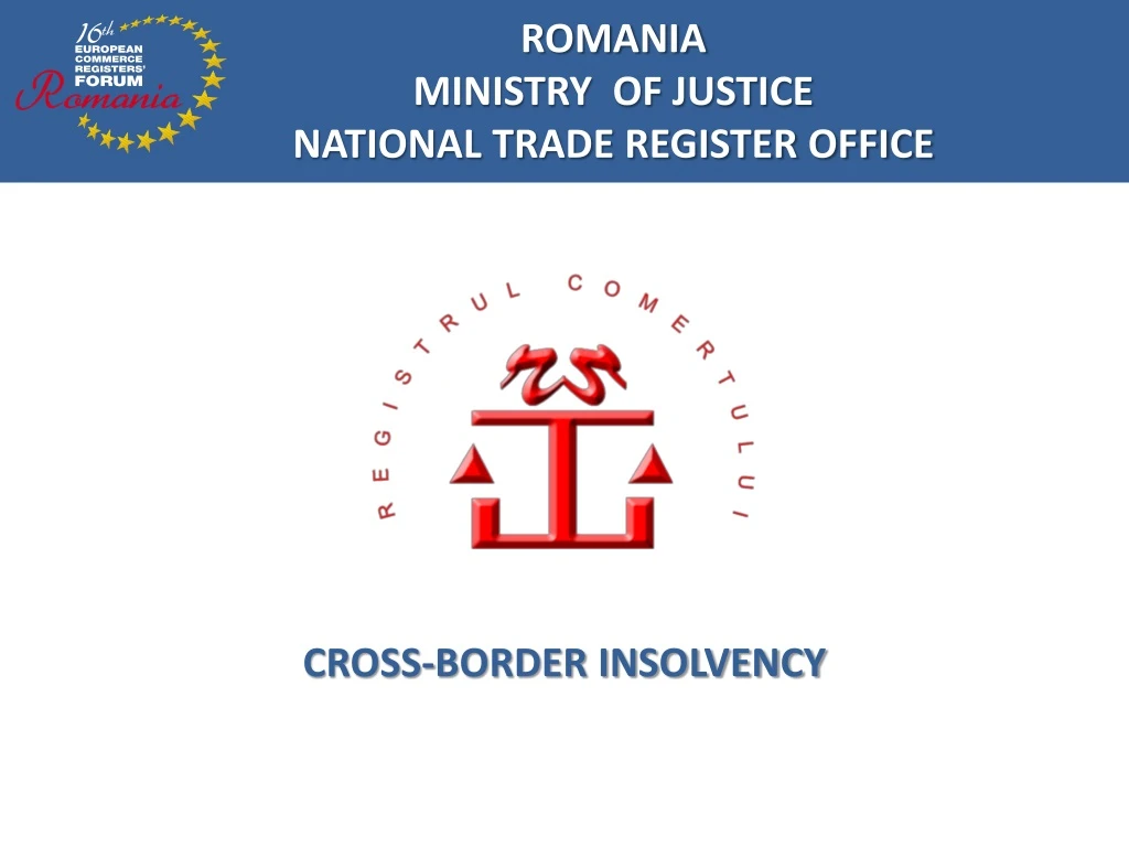 romania ministry of justice national trade