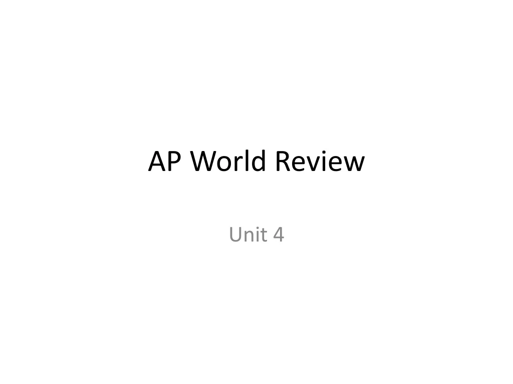 ap world review