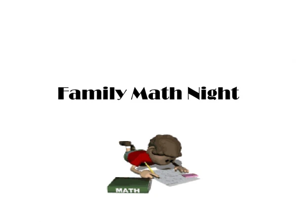 Family Math Night