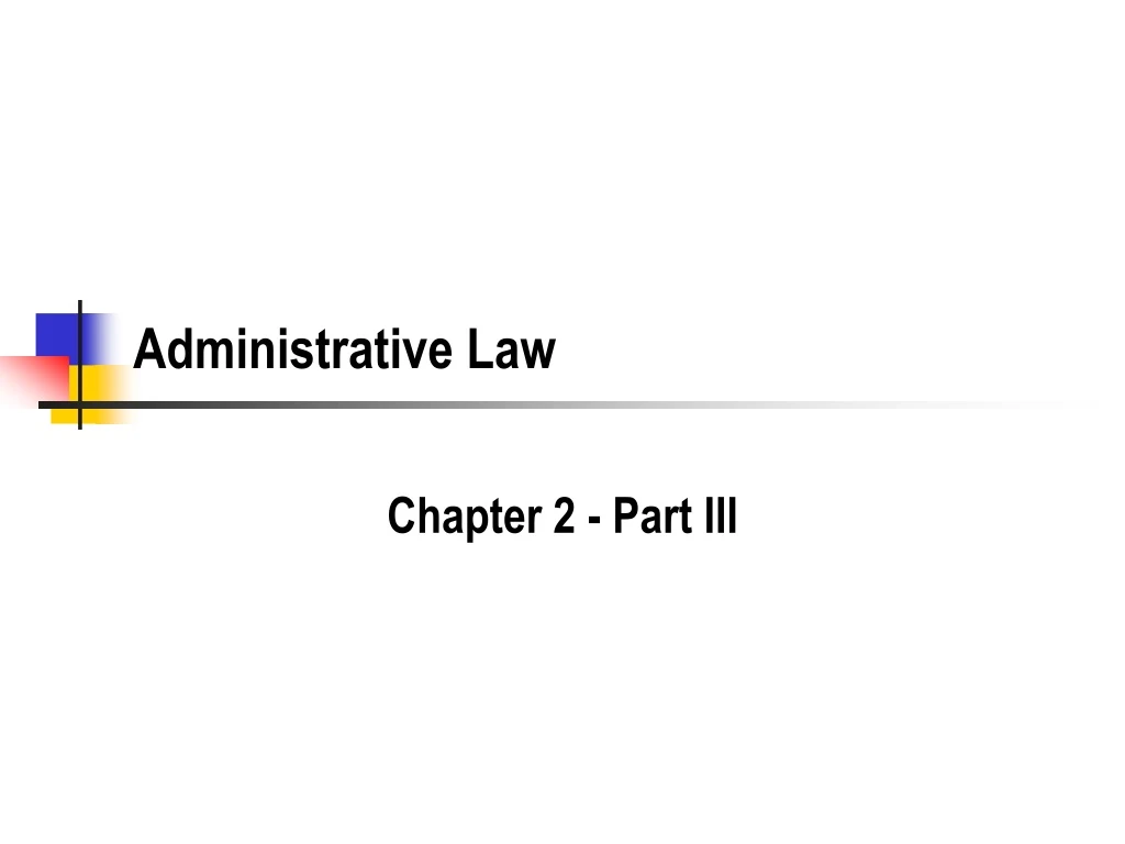 administrative law