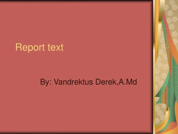 Report text
