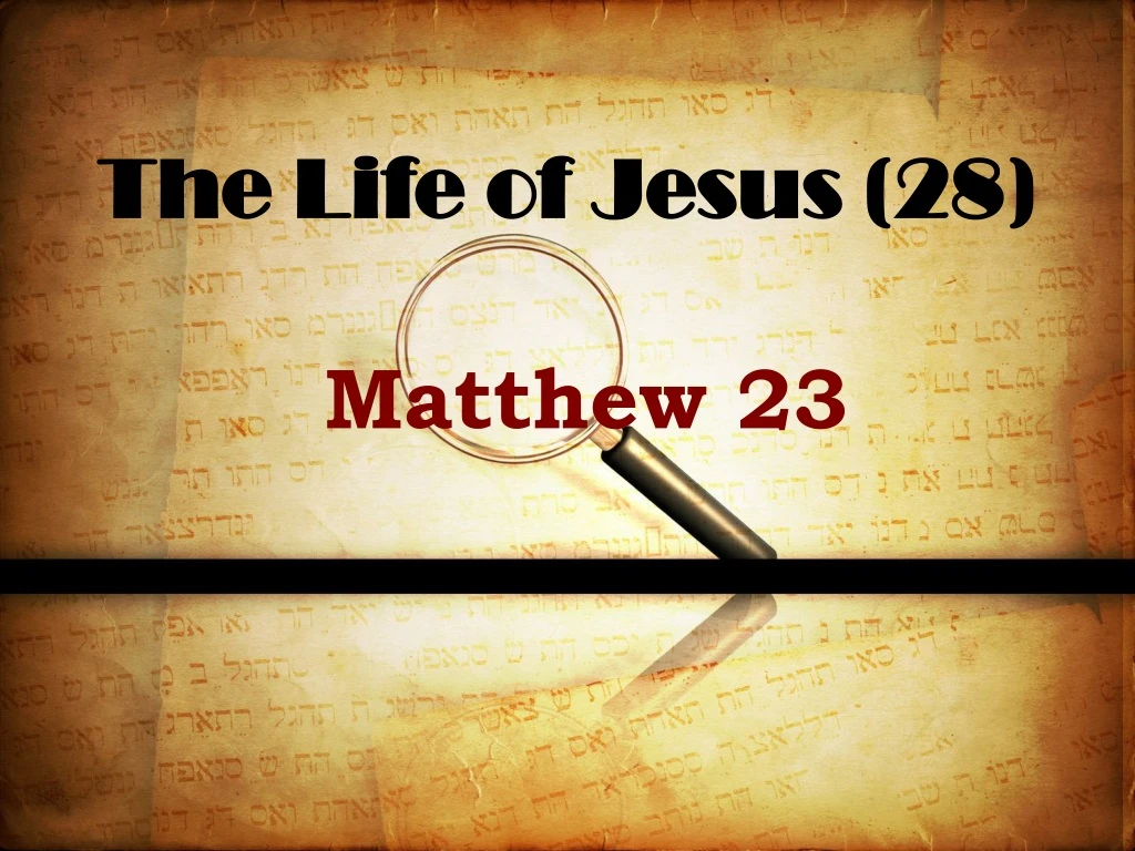 the life of jesus 28