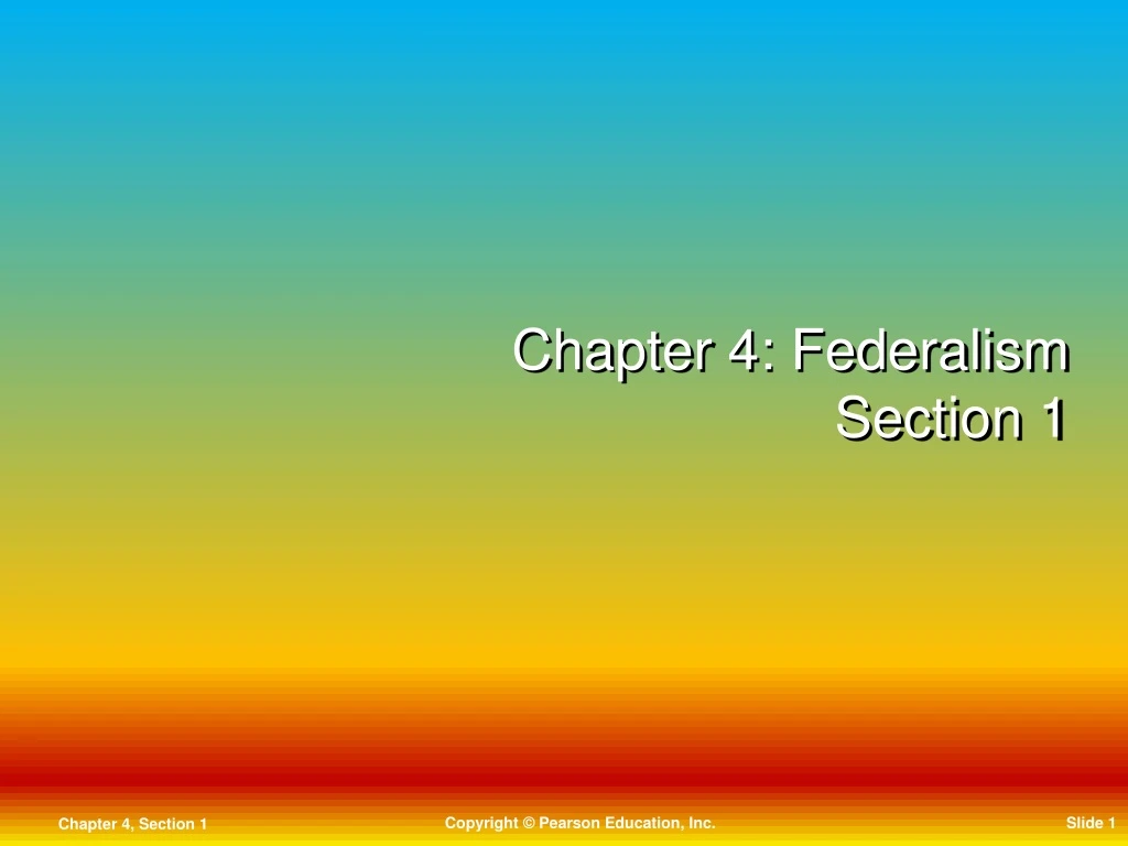 chapter 4 federalism section 1