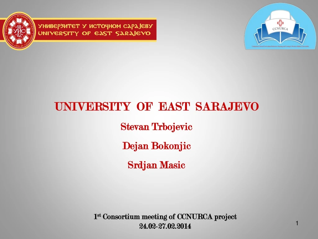 university of east sarajevo stevan trbojevic