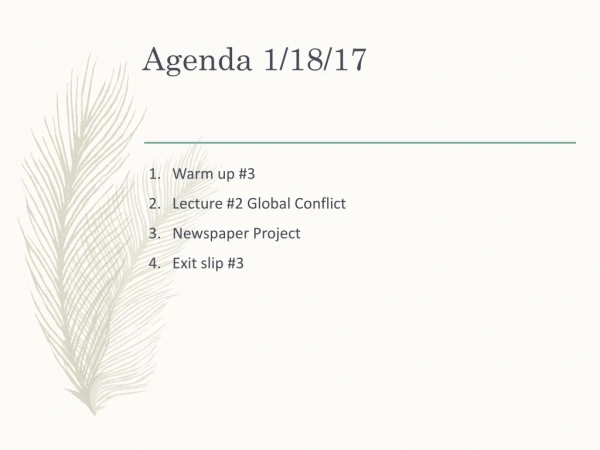 Agenda 1/18/17