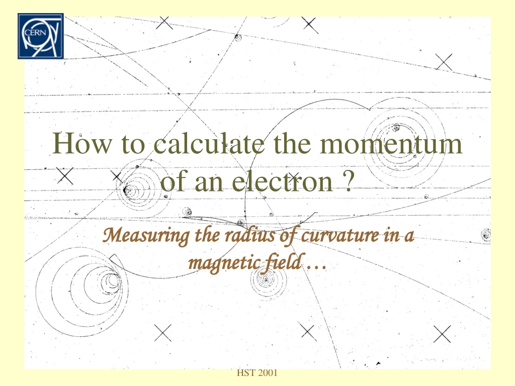 how to calculate the momentum of an electron