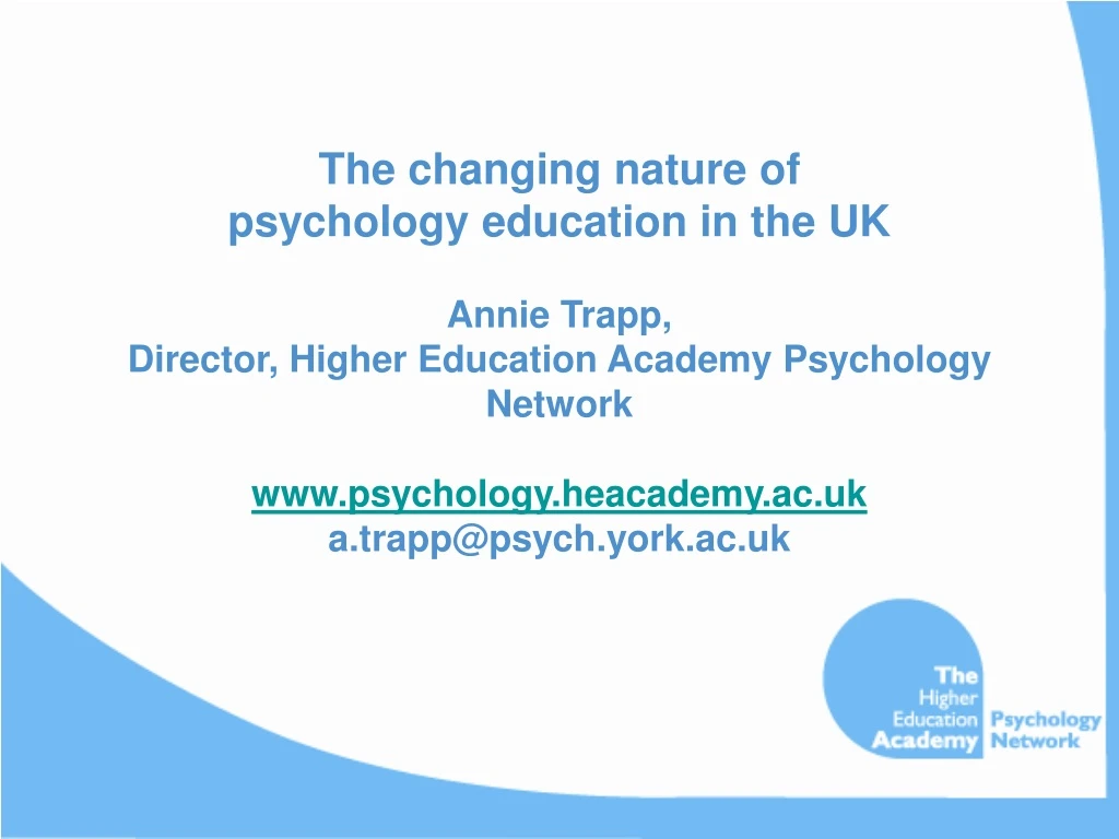 the changing nature of psychology education