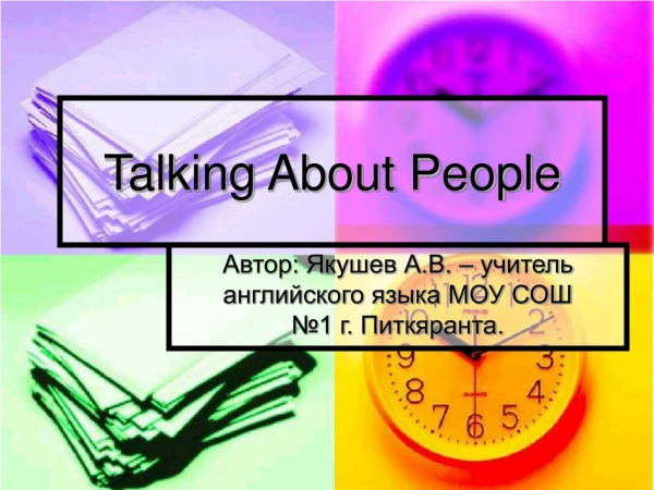 Talking About People