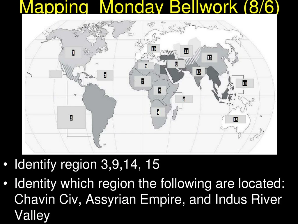 mapping monday bellwork 8 6