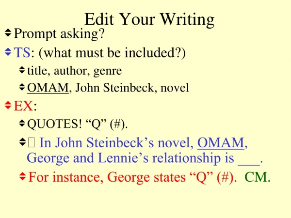 Edit Your Writing